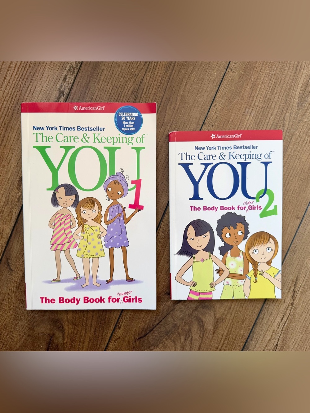 American Girl Body Book The Care And Keeping of You Books 1 & 2 Adolescence Lot